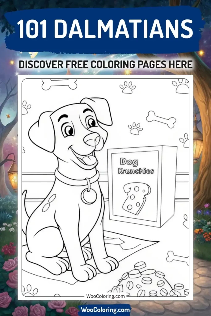 101 Dalmatians coloring pages designs from Disney