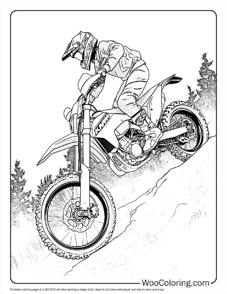 100  Dirt Bike coloring pages  Free PDF To Print  - 7