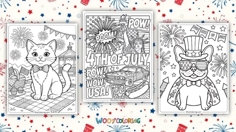 4th of July Coloring Pages Design Image