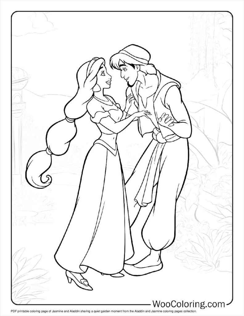 A Quiet Garden Moment with Jasmine and Aladdin