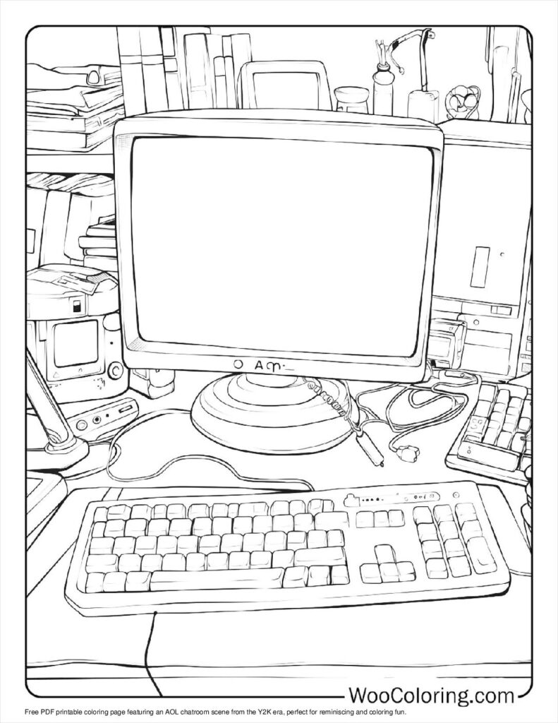 100  Y2K coloring pages  Free PDF To Print  - 26
