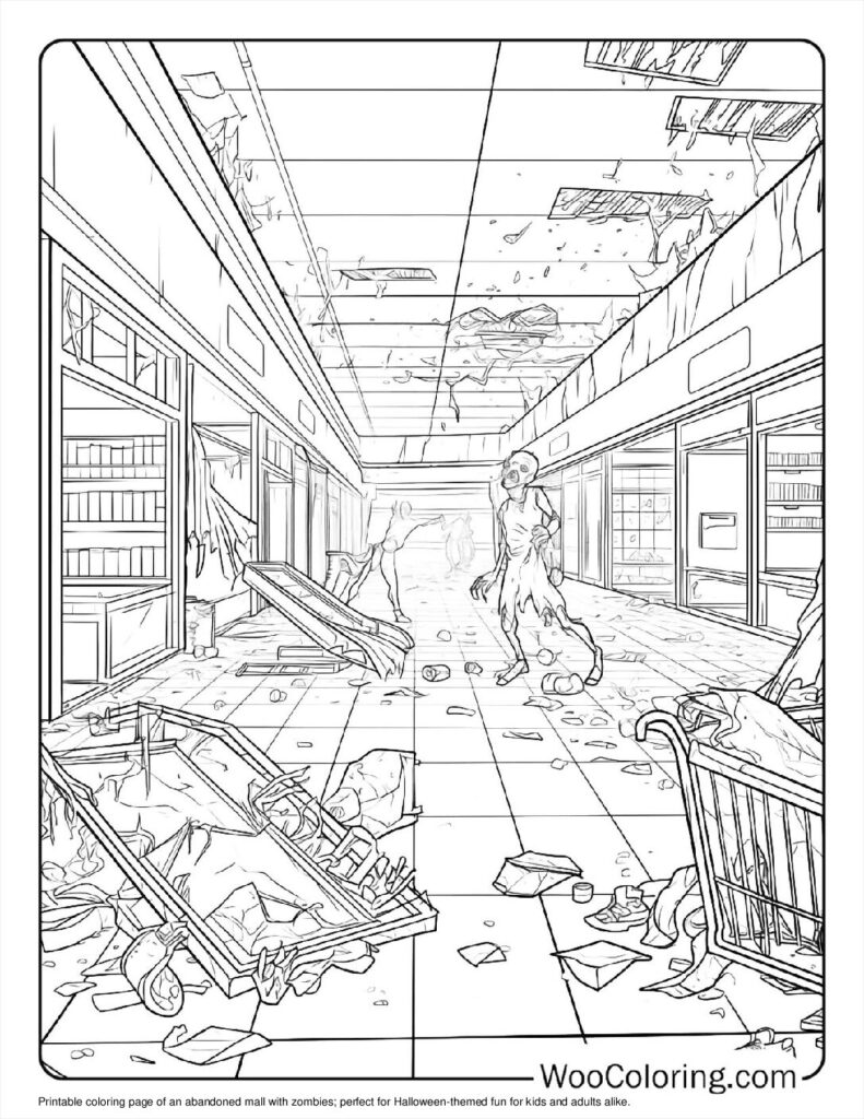 100 Zombie coloring pages Free PDF To Print - 47