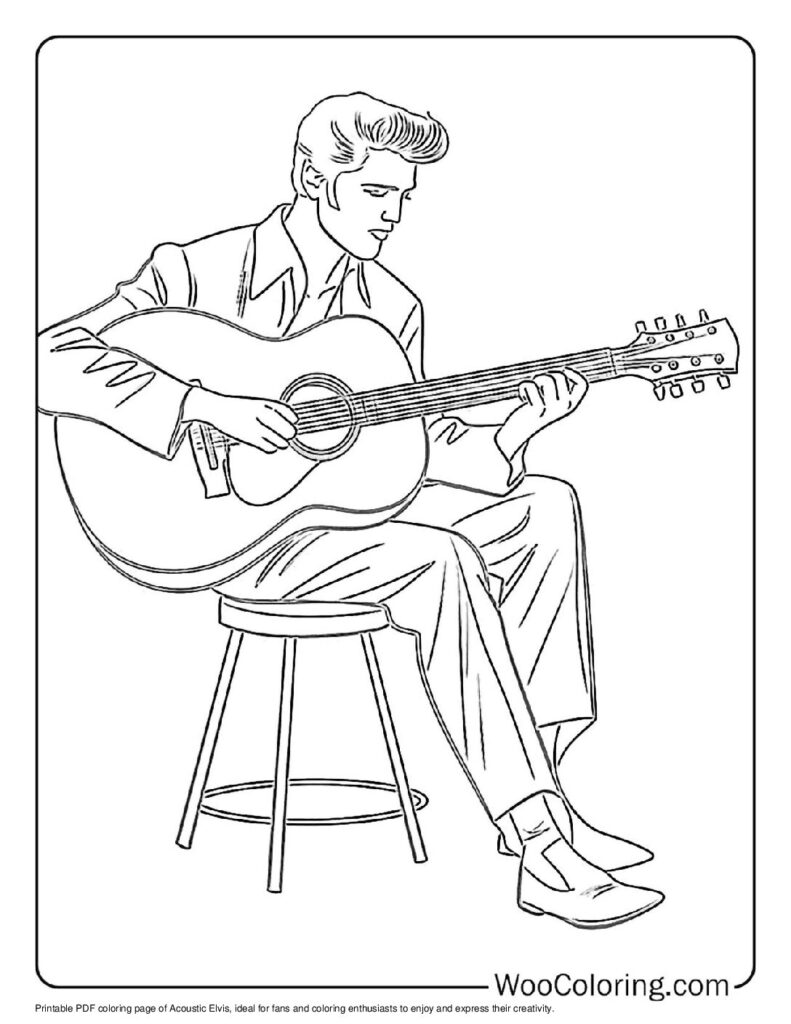 100  Elvis coloring pages  Free PDF To Print  - 98