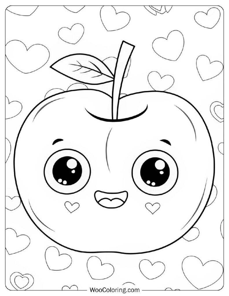 28 Apple Coloring Pages  Free PDF To Print  - 10