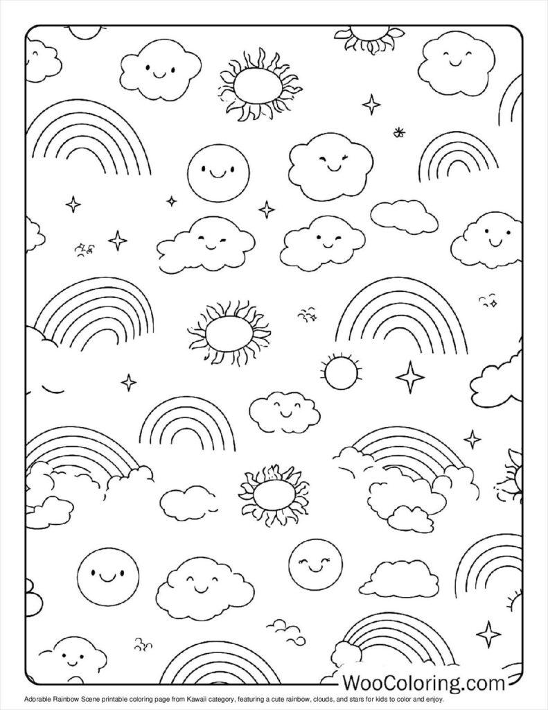 100  Kawaii coloring pages  Free PDF To Print  - 4