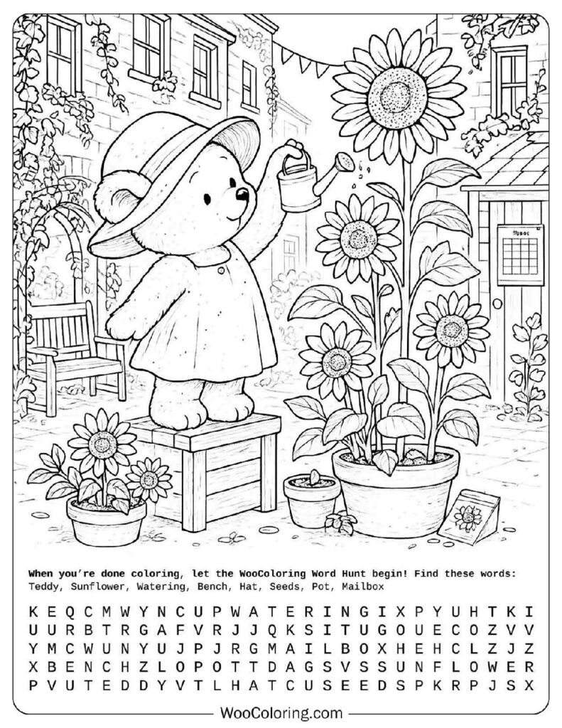 30 Teddy Bear Coloring Pages  Free PDF To Print  - 39