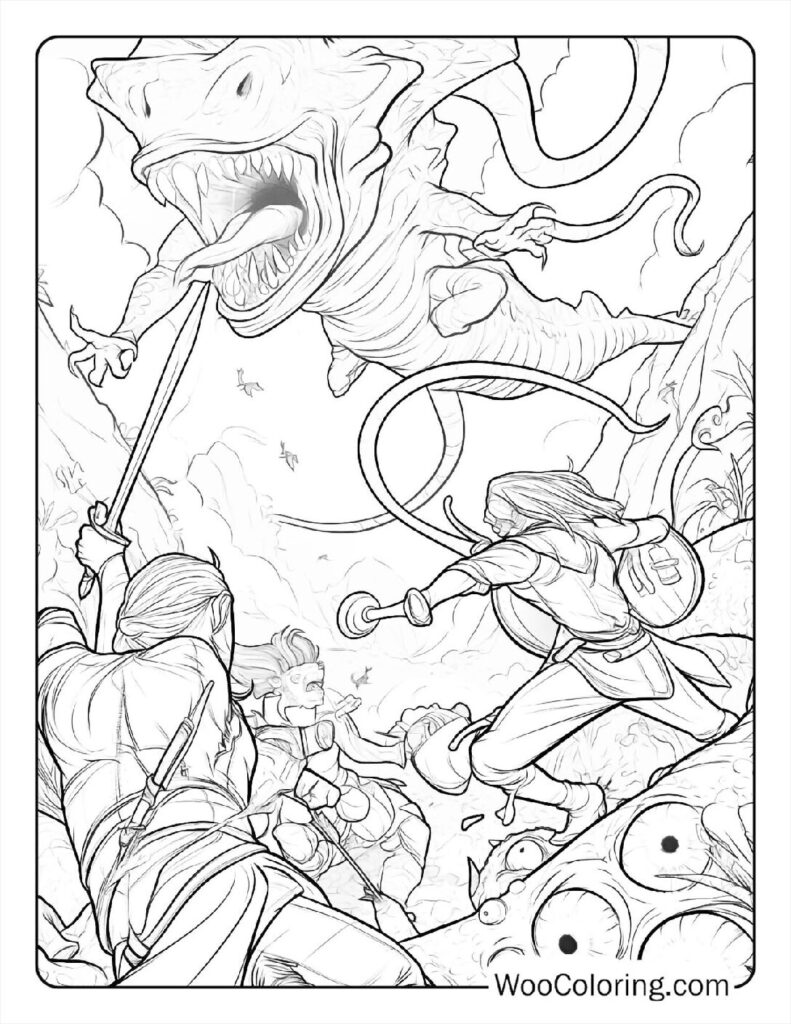 100 Dungeons Dragons coloring pages Free PDF To Print - 55
