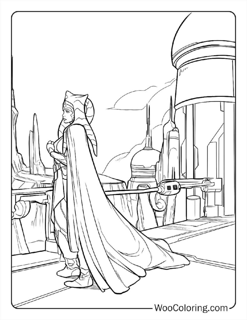 Ahsoka on Coruscant To Color