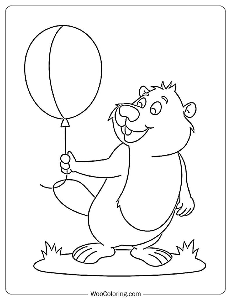 Airborne Beaver Coloring Sheet
