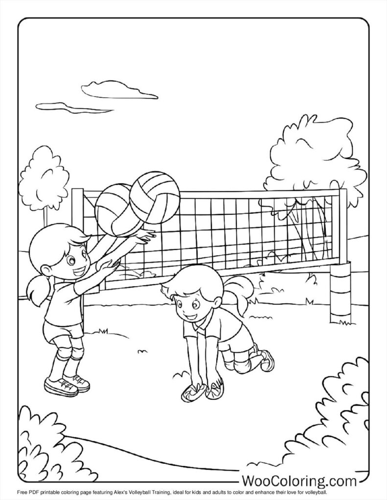 100  Volleyball coloring pages  Free PDF To Print  - 42