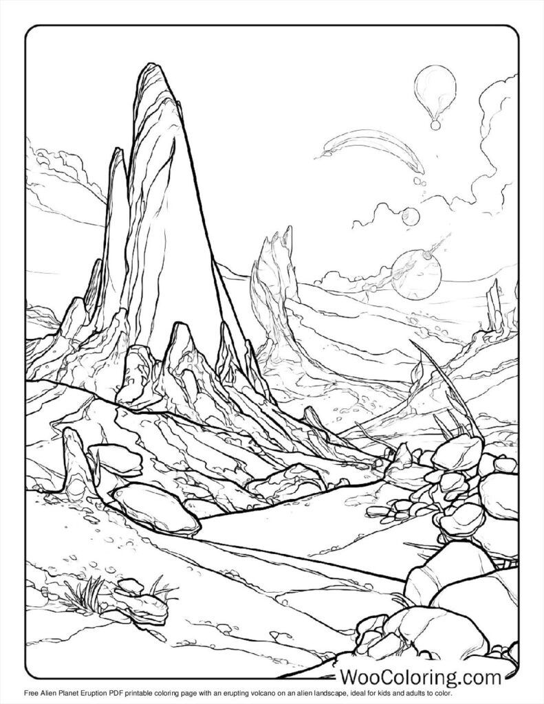 100  Volcano coloring pages  Free PDF To Print  - 44