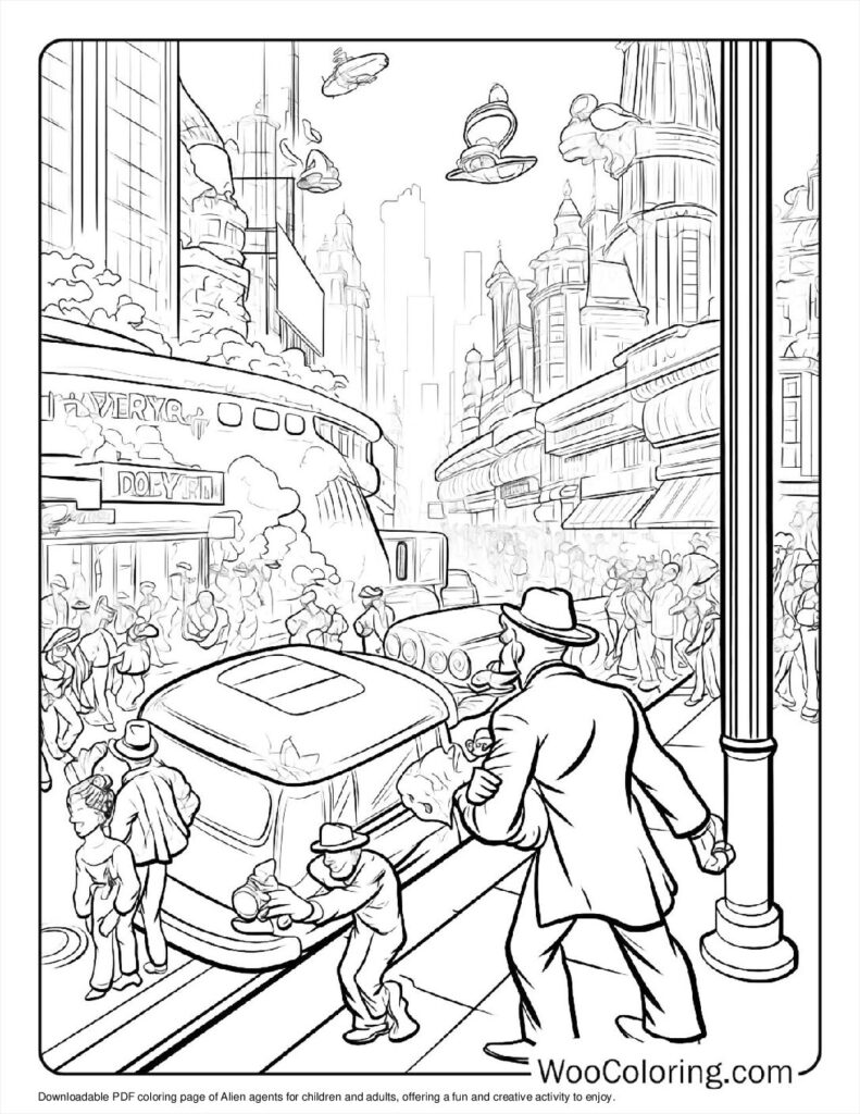 100  Alien coloring pages  Free PDF To Print  - 69