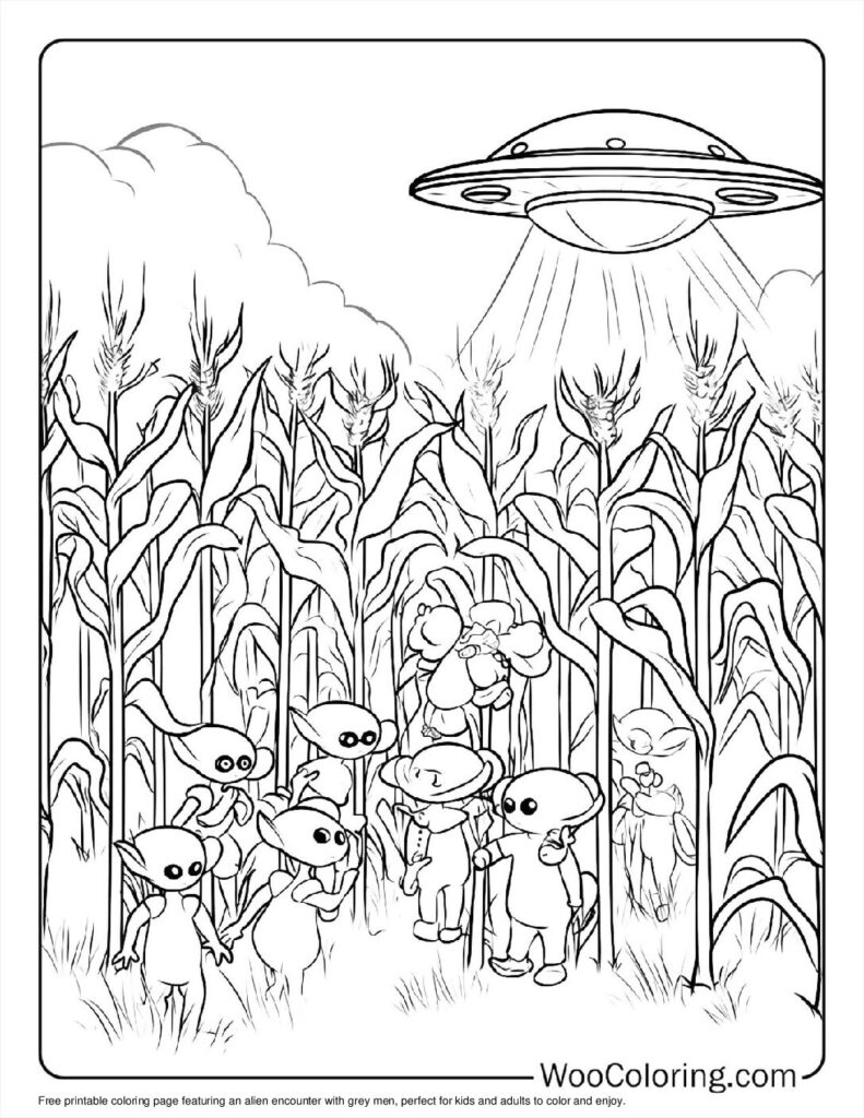 100  Alien coloring pages  Free PDF To Print  - 26