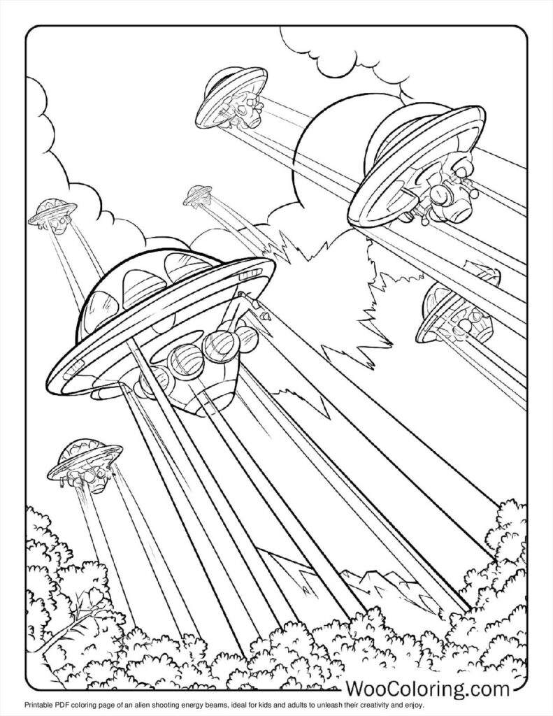 100  Alien coloring pages  Free PDF To Print  - 40