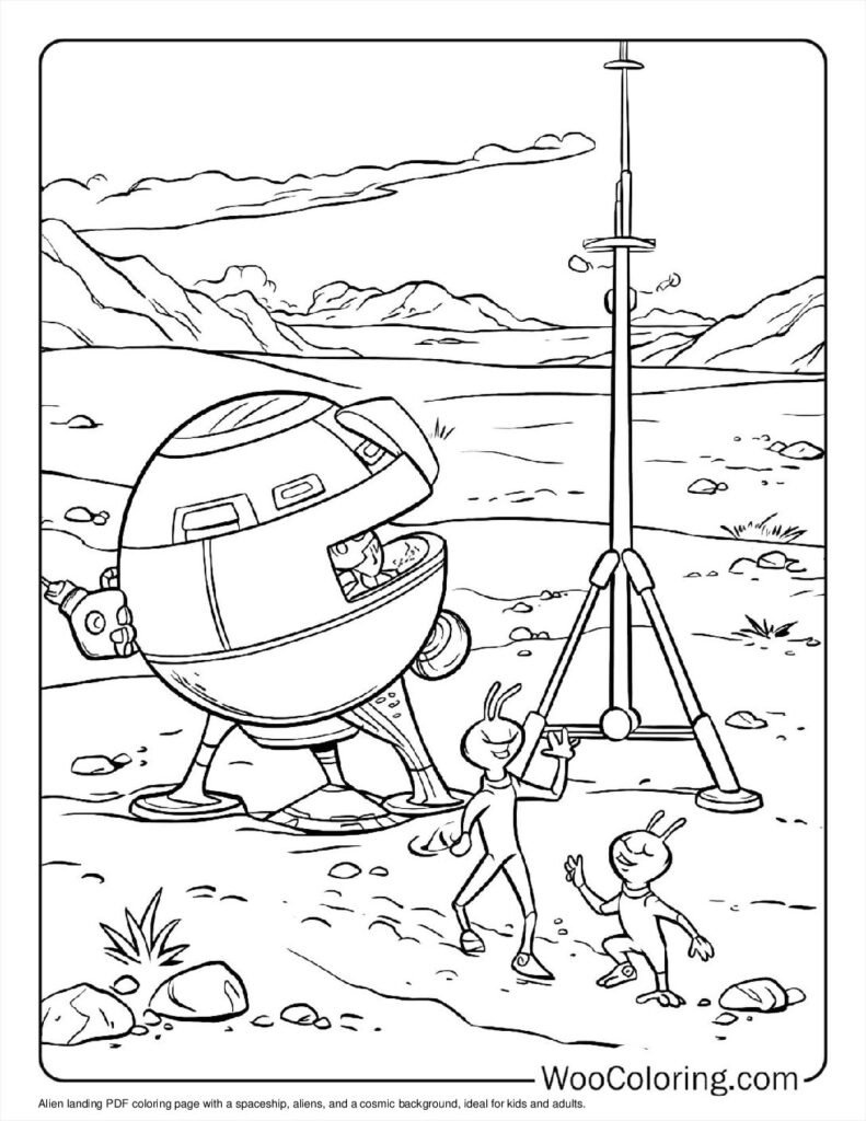 100  Alien coloring pages  Free PDF To Print  - 56