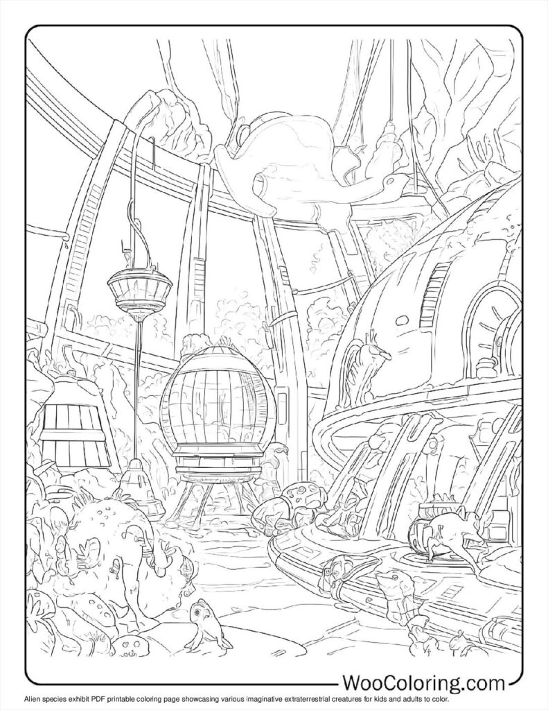 100  Alien coloring pages  Free PDF To Print  - 50