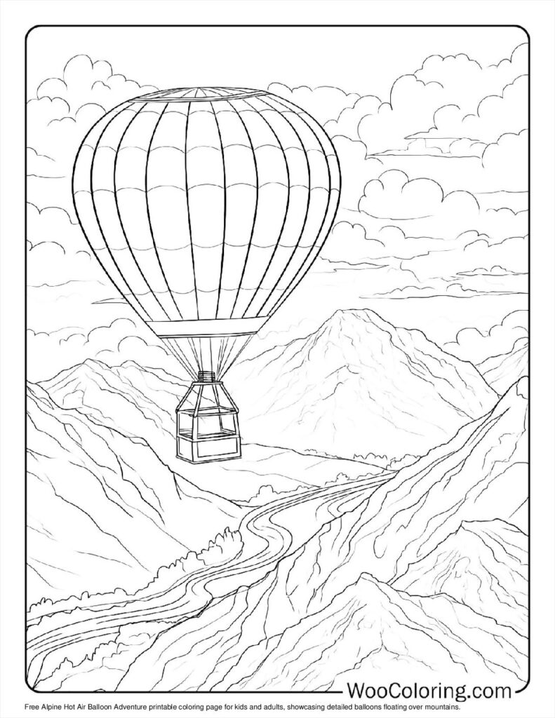 100  Hot Air Balloon coloring pages  Free PDF To Print  - 43