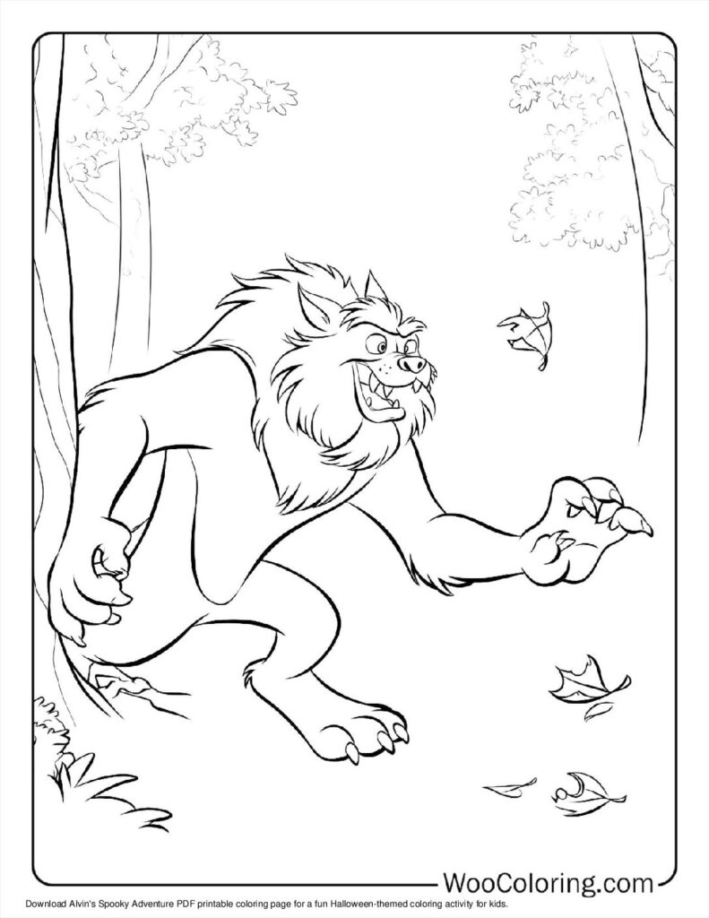 100  Werewolf coloring pages  Free PDF To Print  - 4