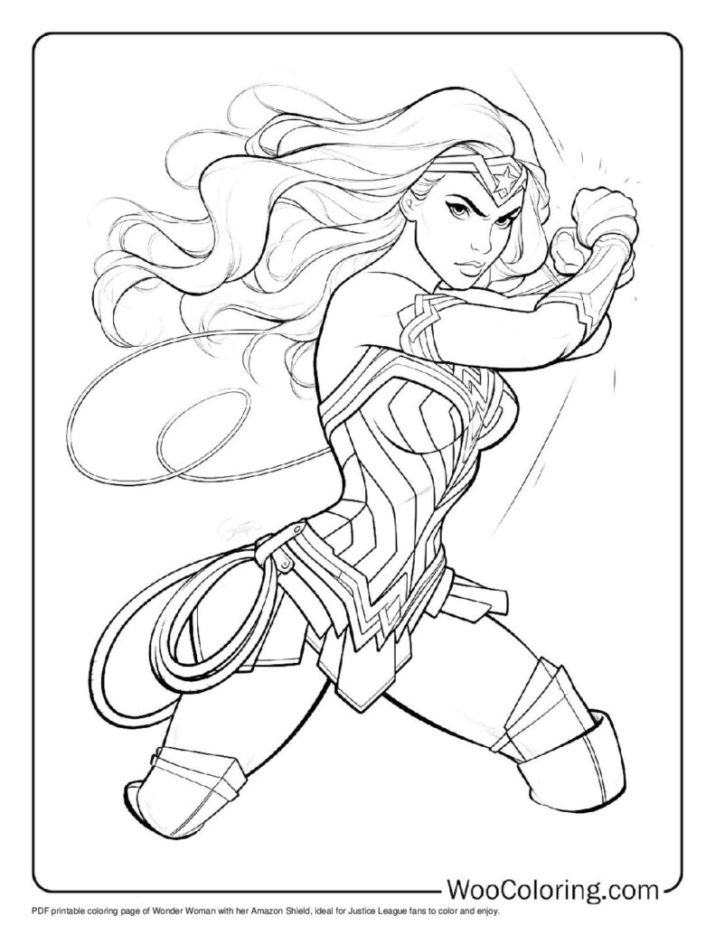 Amazon Shield Wonder Woman To Color