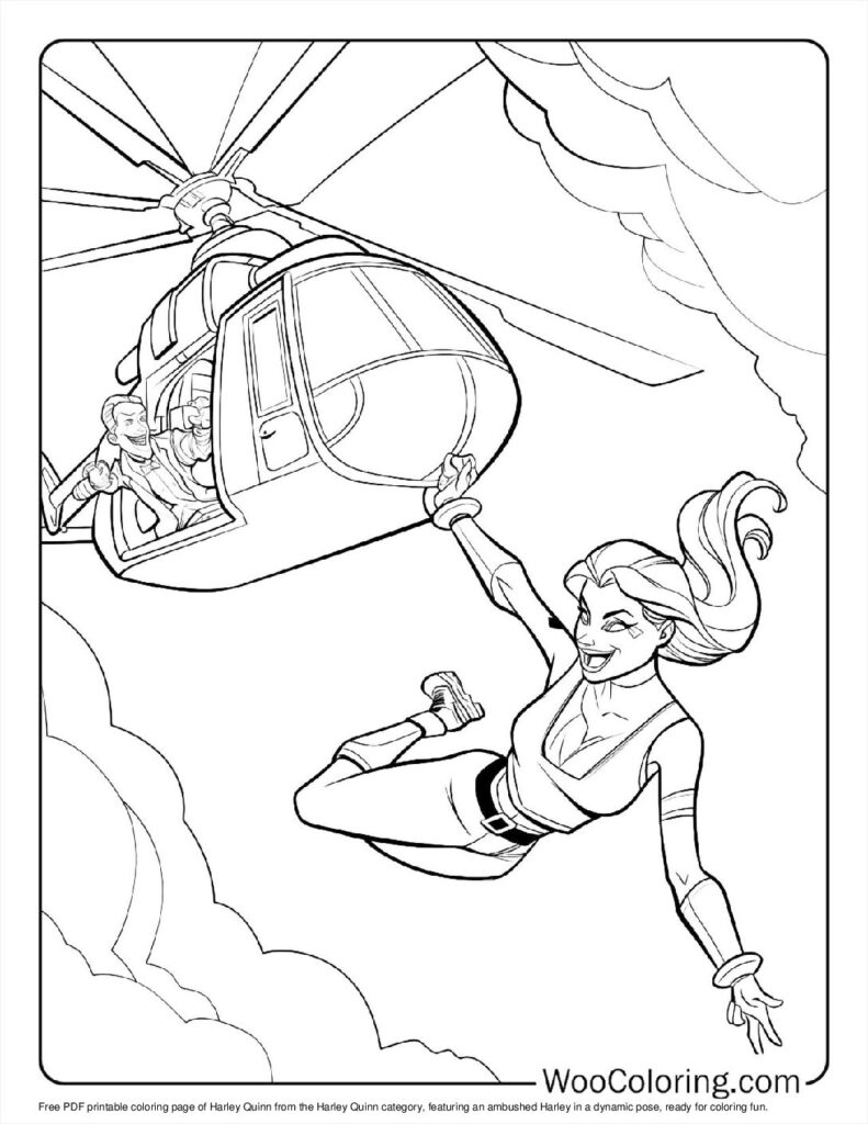 Ambushed Harley Coloring Sheet