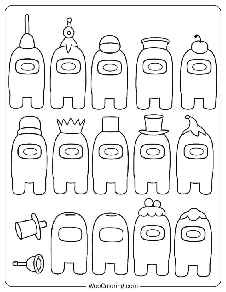 Crewmates with unique hats