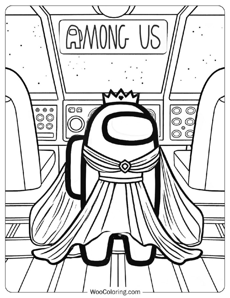Princess crewmate in galaxy
