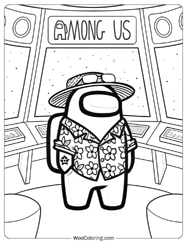 Relaxed crewmate in space