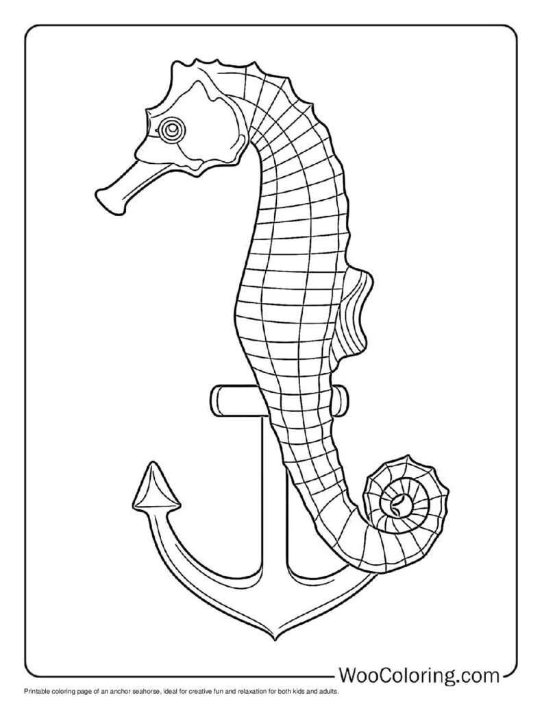 100  Seahorse coloring pages  Free PDF To Print  - 87