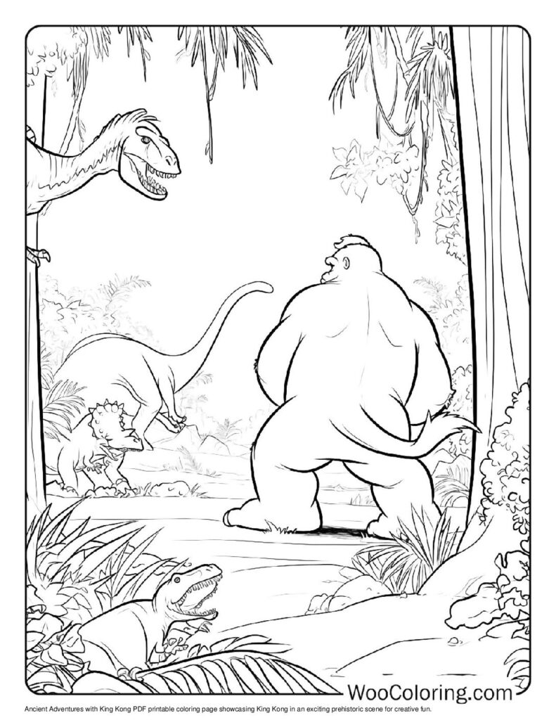 100  King Kong coloring pages  Free PDF To Print  - 27