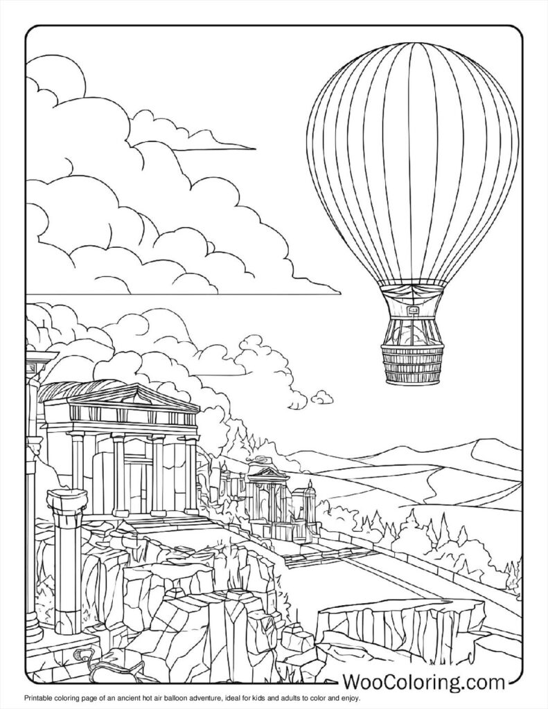 100  Hot Air Balloon coloring pages  Free PDF To Print  - 51