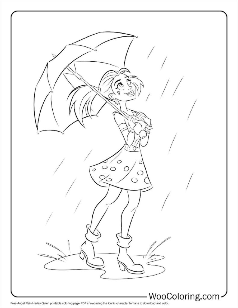 Angel Rain Harley Coloring In For Kids