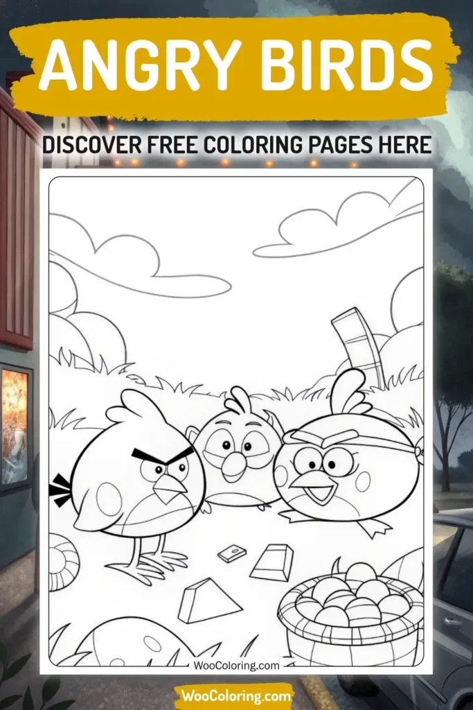 Angry Birds coloring pages designs from movies
