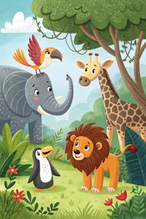 Animal coloring pages designs for kids