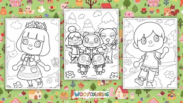 Animal Crossing Coloring Pages Design Image