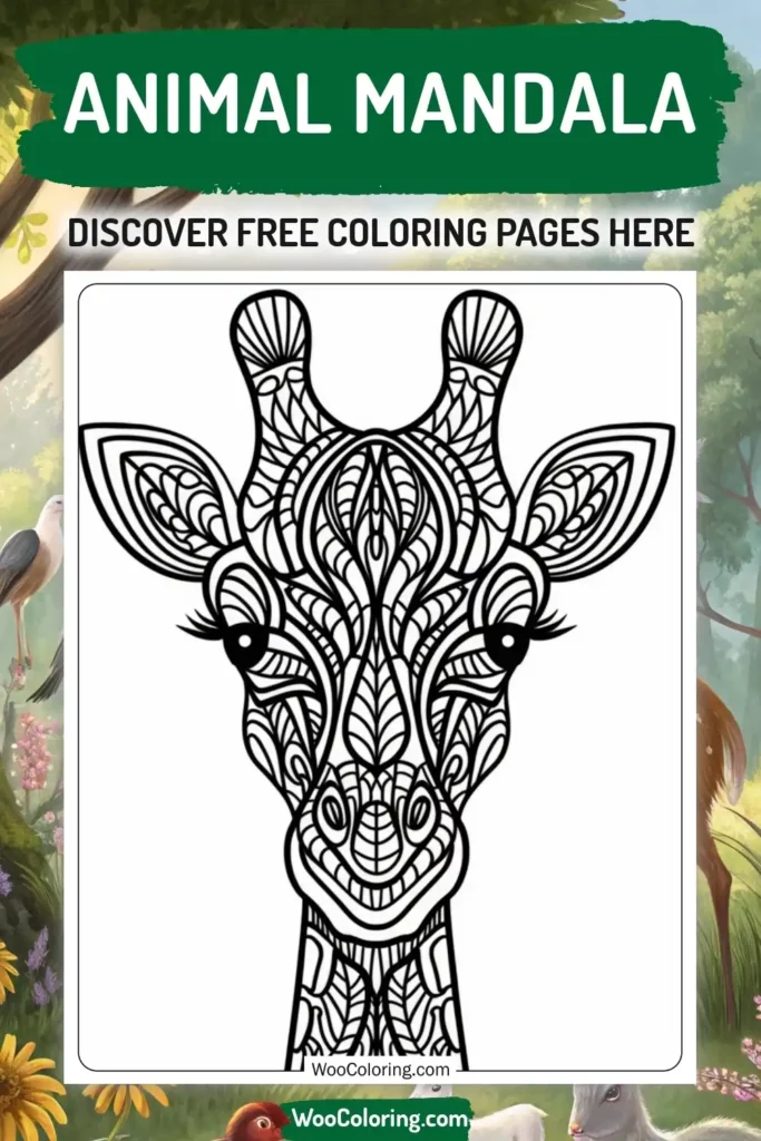 Animal Mandala coloring pages designs with animal