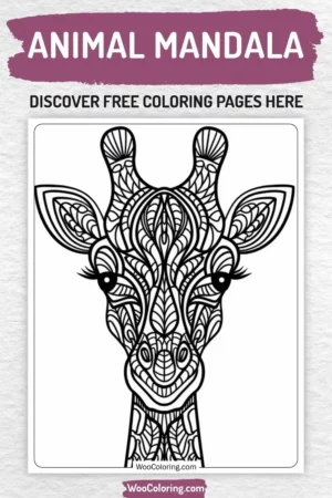 Animal Mandala coloring pages designs for kids