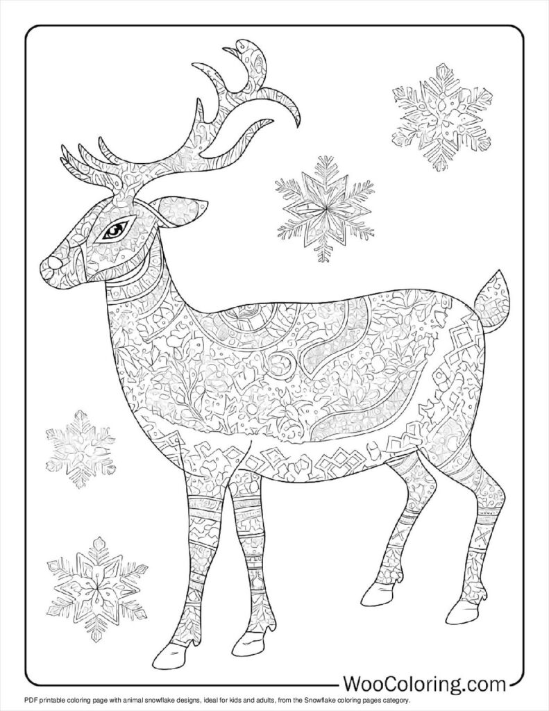 100  Snowflake coloring pages  Free PDF To Print  - 65