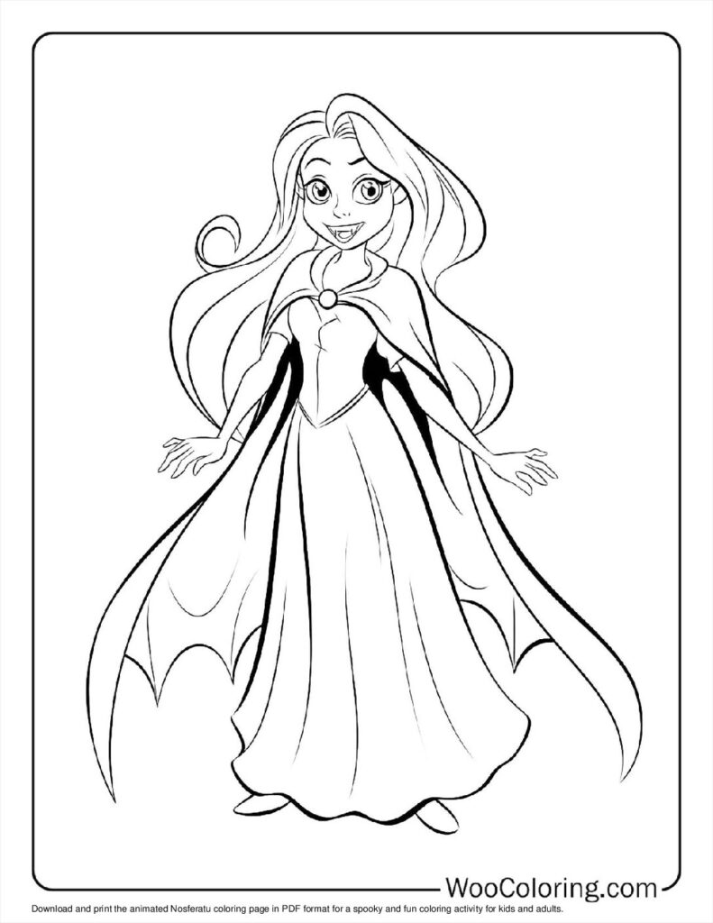 100 Vampire coloring pages Free PDF To Print - 70