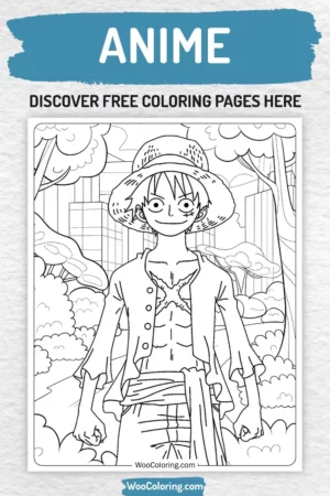 Anime coloring pages designs for boys