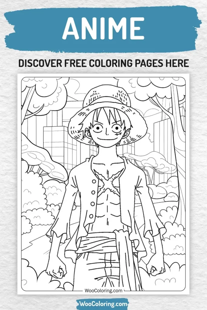 Anime coloring pages designs for boys