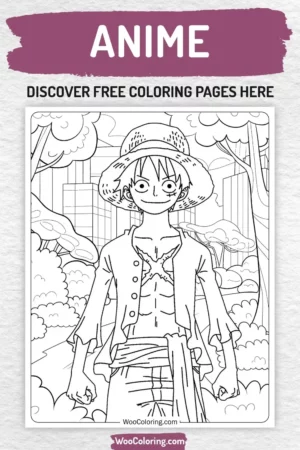 Anime coloring pages designs for kids