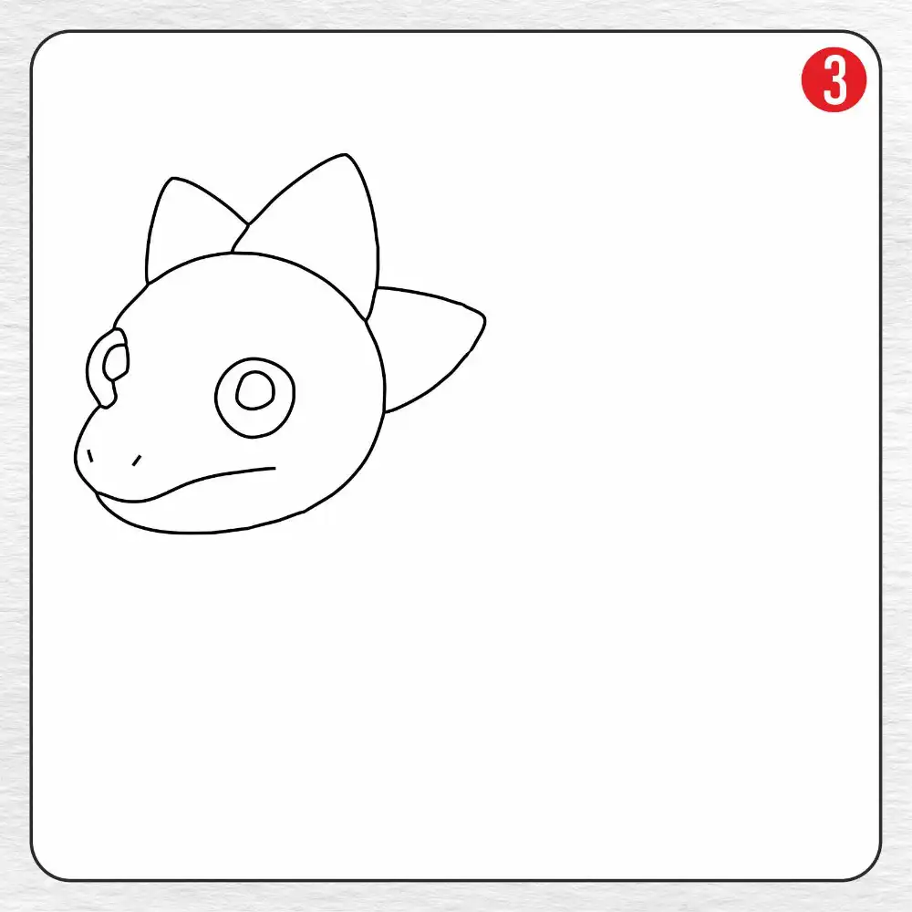 Ankylosaurus coloring page drawing step 3