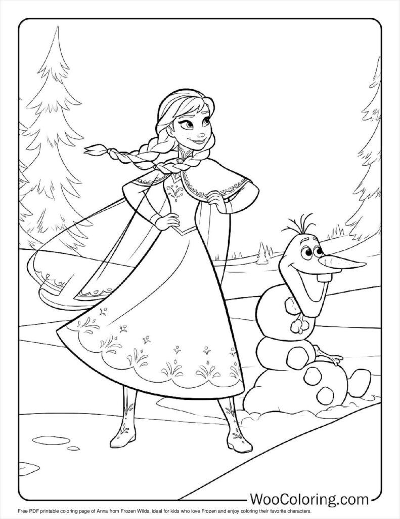 Anna in the Frozen Wilds To Color