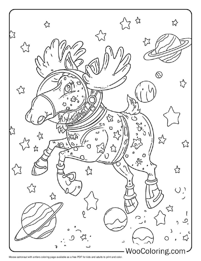 100  Moose coloring pages  Free PDF To Print  - 58