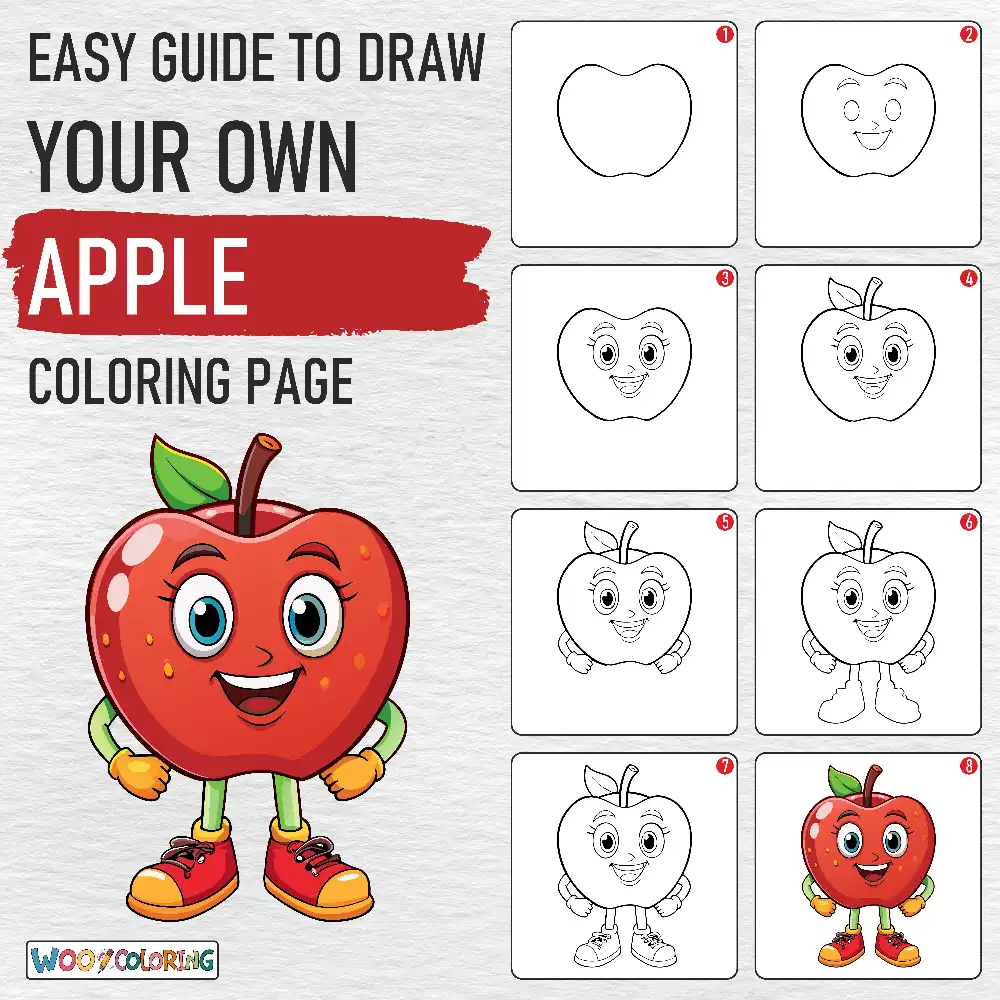 28 Apple Coloring Pages  Free PDF To Print  - 93