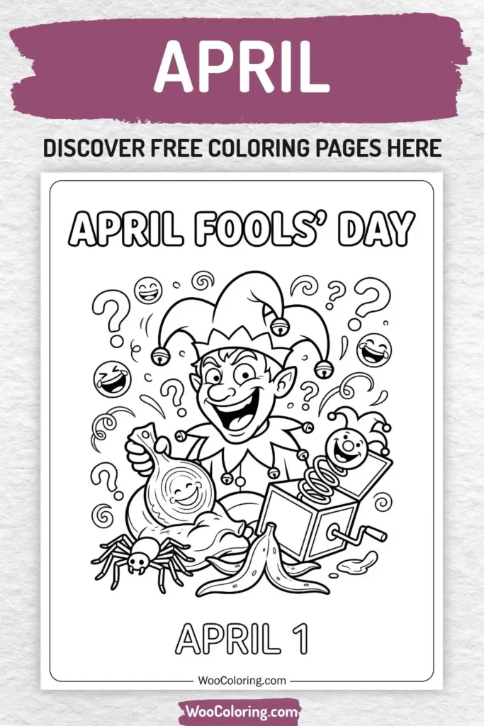April coloring pages designs for kids