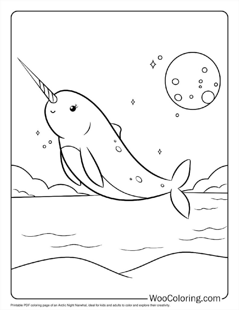 100  Narwhal coloring pages  Free PDF To Print  - 67