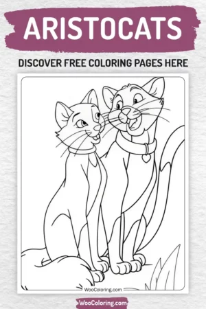 Aristocats coloring pages designs for kids