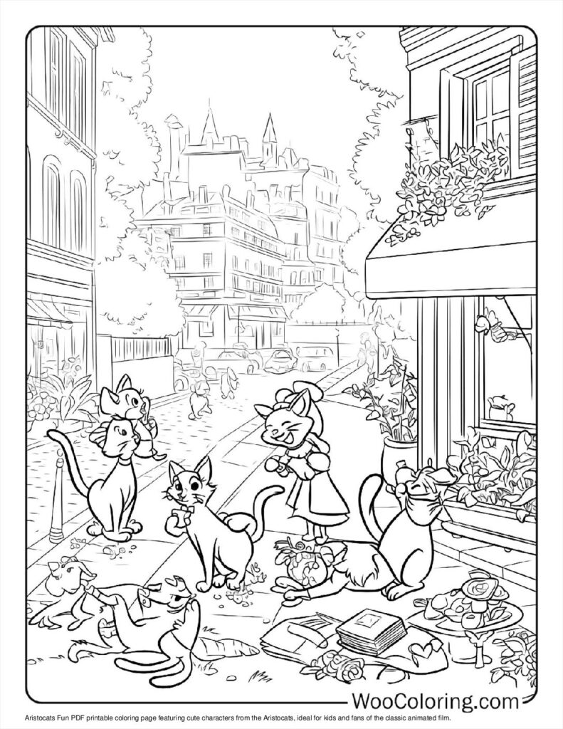 Aristocats Fun Coloring Page