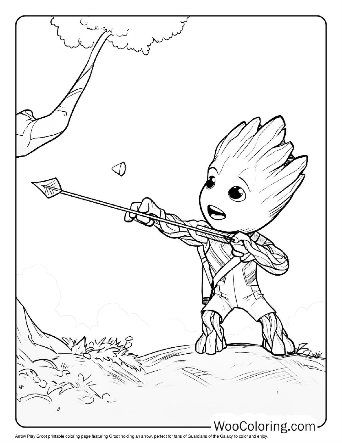 Groot To Color 100+ Groot coloring pages (Free PDF To Print) | Woo Coloring